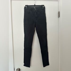 BDG Urban Outfitters Twig High Rise Skinny Jeans Black Wash Size 25